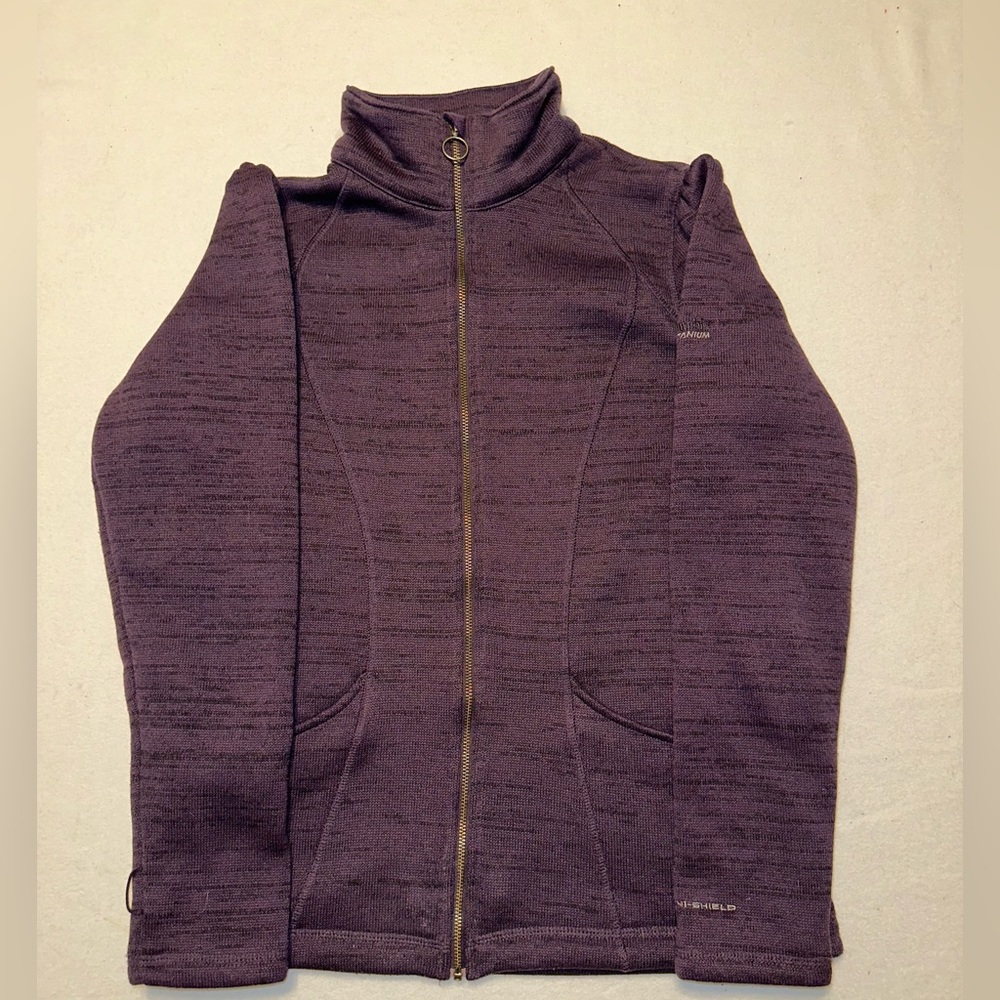 Columbia Women’s Titanium interchange Purple Full zip sweatshirt Sz M.
